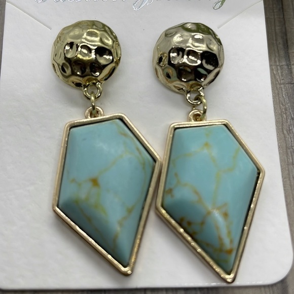 Sanctuary Project Blue Stone Geo Drop Earrings - Picture 8 of 17